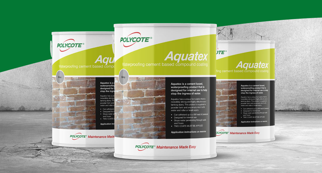 buckets of Aquatex compound coating