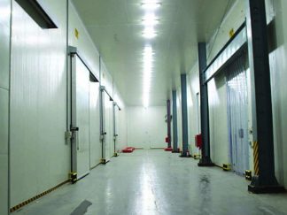 low temperature concrete in storage facility