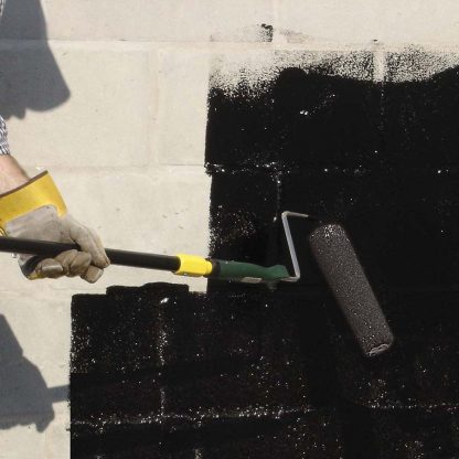 Applying waterproof coating to wall