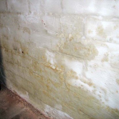 Brick wall before waterproofing treatment