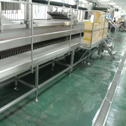green polyurethane floor in factory