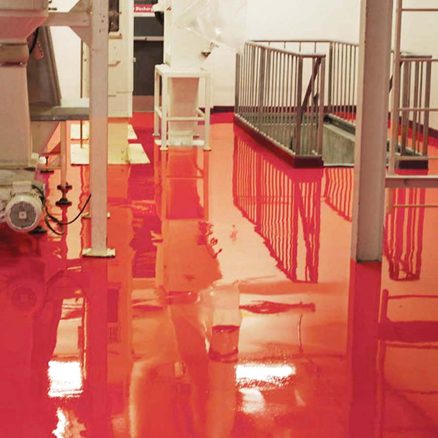 Flortex® Freeflow industrial environment red floor