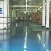 warehouse with blue epoxy floor