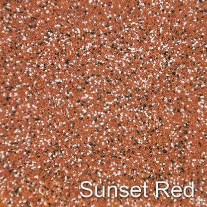 decorative floor coating in sunset red