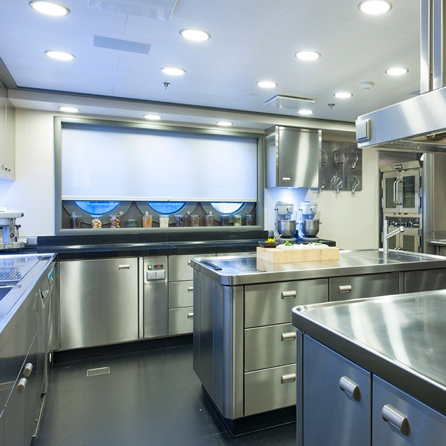 Appealing-Industrial-Kitchen-with-Metal-Kitchen-Cabinets