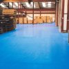 blue warehouse floor