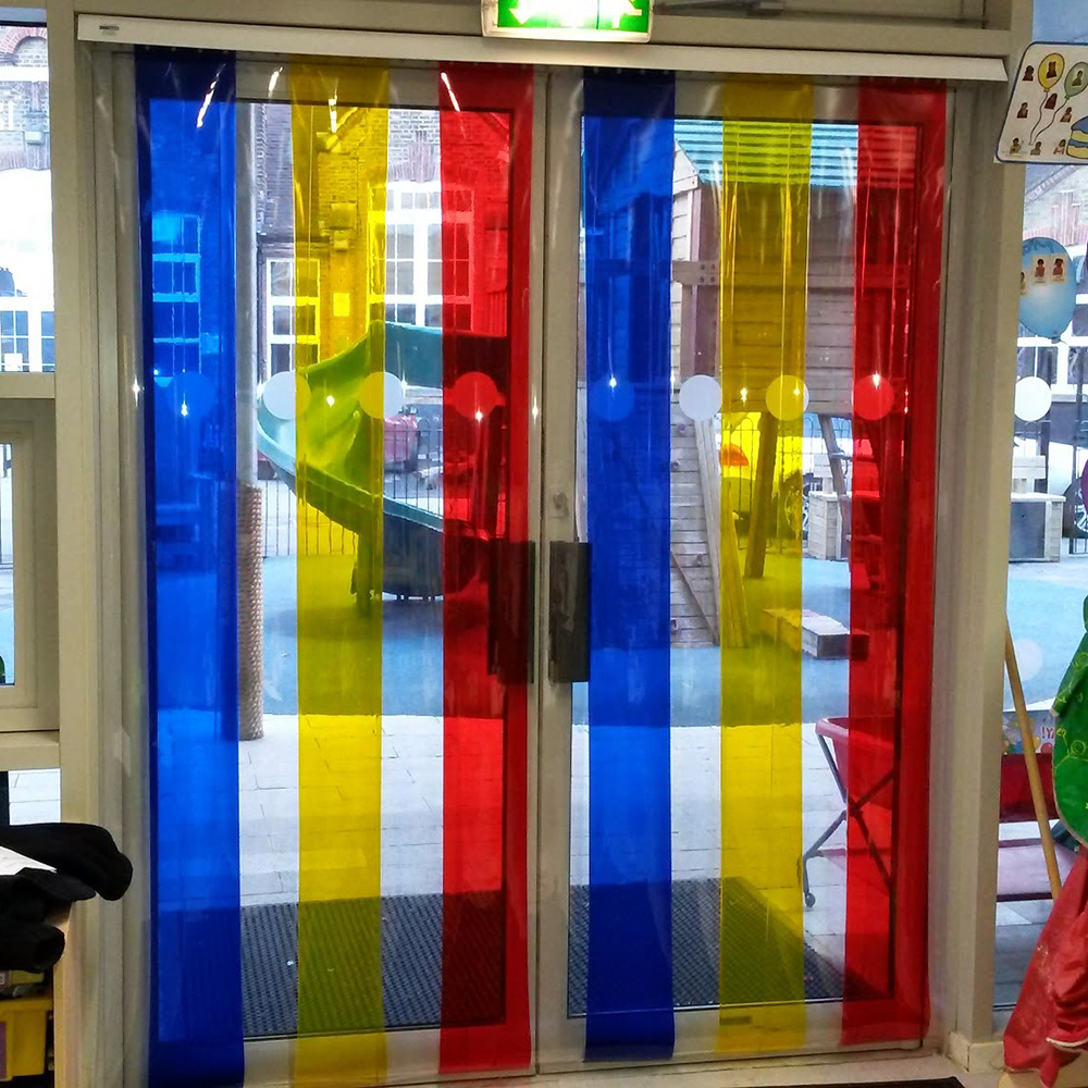 Multi-coloured curtains