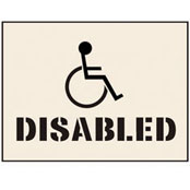 Disabled floor stencil