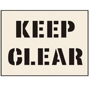 Stencil Text – Keep Clear Polycote
