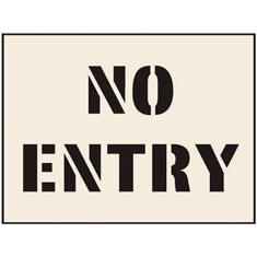 No Entry Floor Stencil