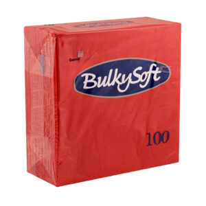 BulkySoft® Rainbow Napkins 40x40 2 Ply Red