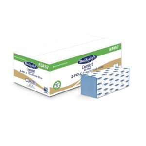 BulkySoft® Comfort Z-Fold 2 Ply Hand Towel - Blue