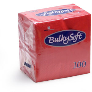 BulkySoft® Rainbow Napkins 40x40 3 Ply Red